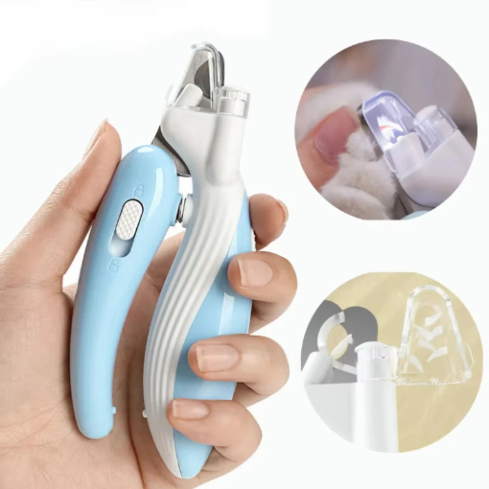 Professional Pet Nail Clippers with LED Light – Stainless Steel Safety Trimmer for Dogs, Cats & Small Animals