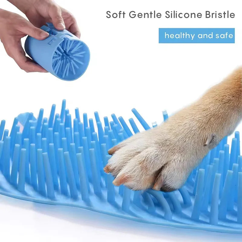 Silicone Pet Paw Washer Cup – Soft Bristle Detachable Foot Cleaner for Small, Medium & Large Dogs and Cats (3 Sizes)