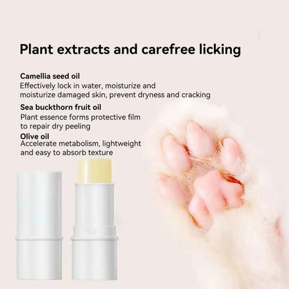 Dog & Cat Nose and Paw Balm – Camellia Oil & Sea Buckthorn Moisturizing Repair Stick for Dry, Cracked Skin (6g)