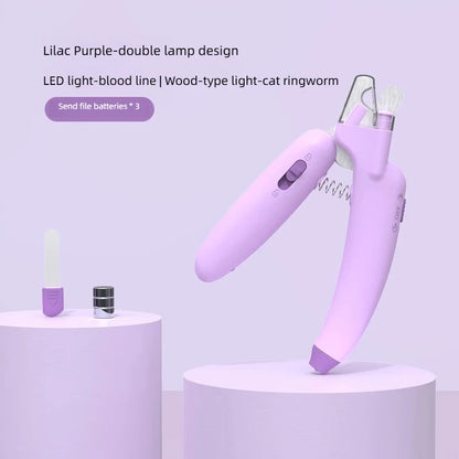 Professional Pet Nail Clippers with LED Light – Stainless Steel Safety Trimmer for Dogs, Cats & Small Animals