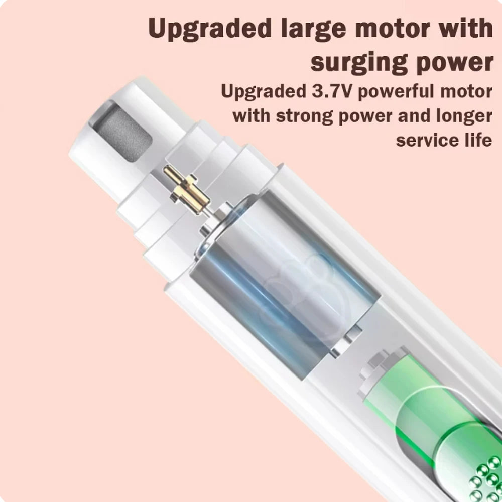 2-in-1 Electric Pet Nail Grinder & Polisher with LED Light – 2-Speed 500mAh Trimmer for Dogs & Cats