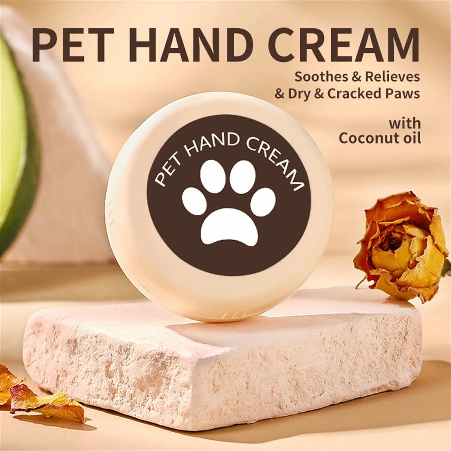 Pet Paw Care Balm & Wax – Plant-Based Moisturizing Cream for Dry, Cracked Paws, Pads & Nose for Dogs & Cats