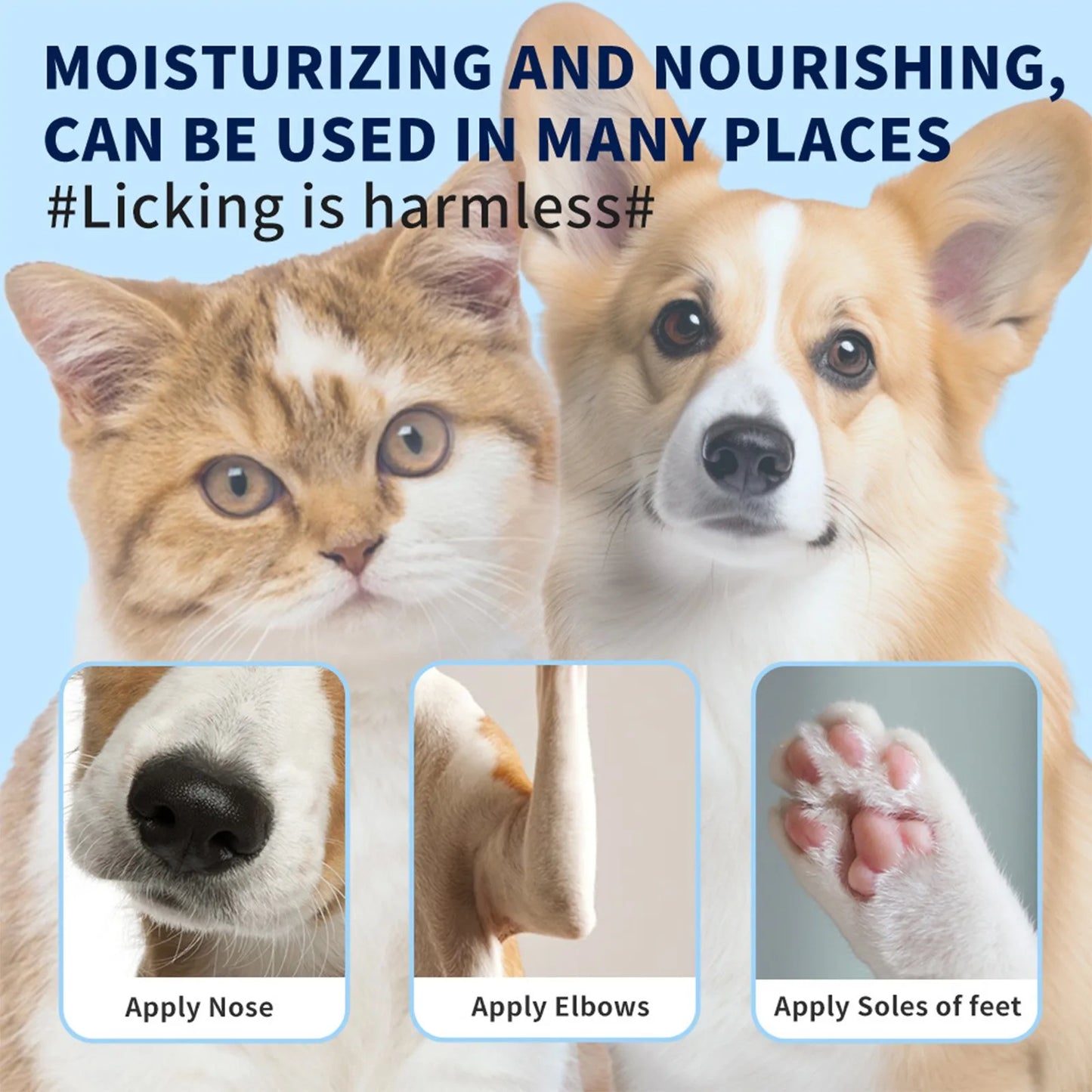 Natural Pet Paw & Nose Balm – Food-Grade Lick-Safe Moisturizing Wax for Dogs, Cats & More (15g)