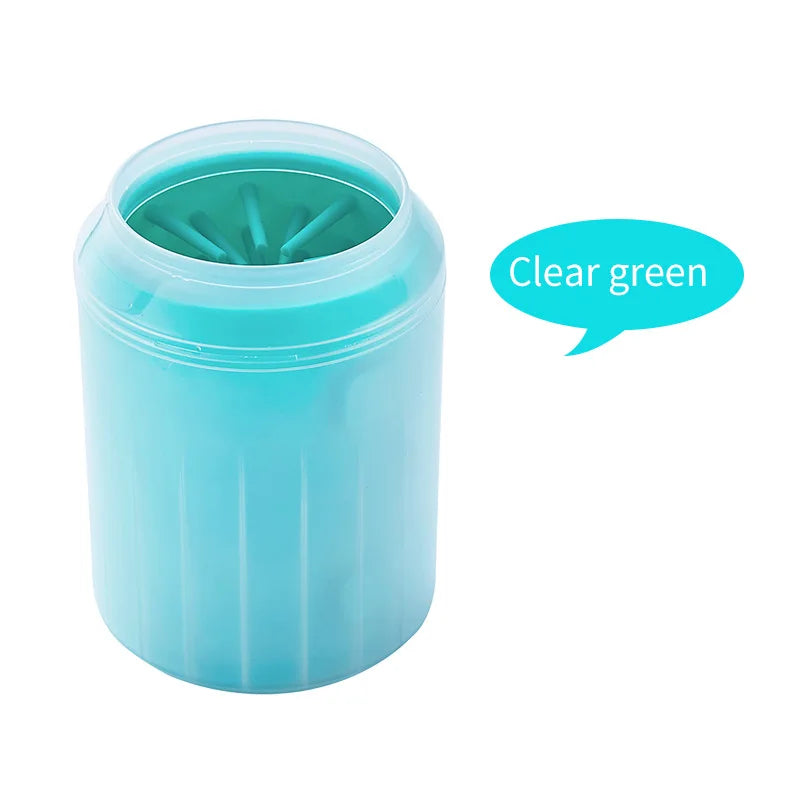 Portable Pet Paw Cleaner Cup with Soft Silicone Brush – Chemical-Free Foot Washer & Drying Bucket for Dogs & Cats