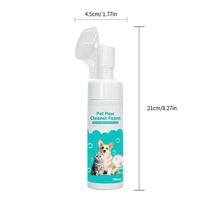Rinse-Free Pet Paw Cleaning Foam – Quick No-Wash Foot Cleanser for Dogs & Cats (150ml)