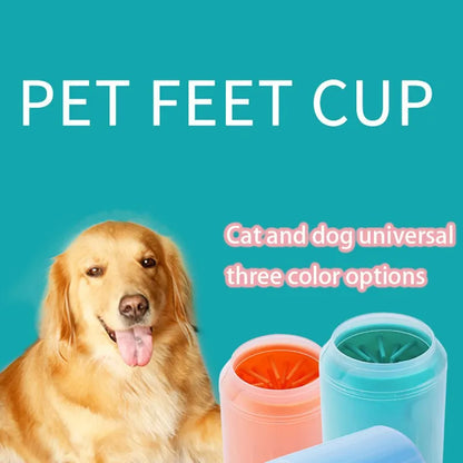 Portable Pet Paw Plunger Cleaning Cup – Soft Silicone Bristle Foot Washer for Dogs & Cats in 3 Sizes