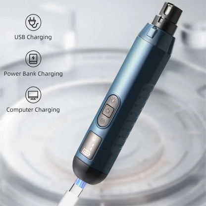 Electric Pet Nail Grinder with LED Light – 5-Speed USB Rechargeable Quiet Trimmer with 3 Port Sizes for Dogs & Cats