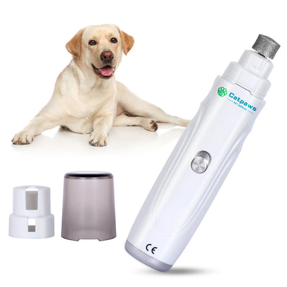Electric Pet Nail Grinder – USB-C Rechargeable, 2-Speed Quiet Motor with 3 Grinding Ports for Dogs & Cats