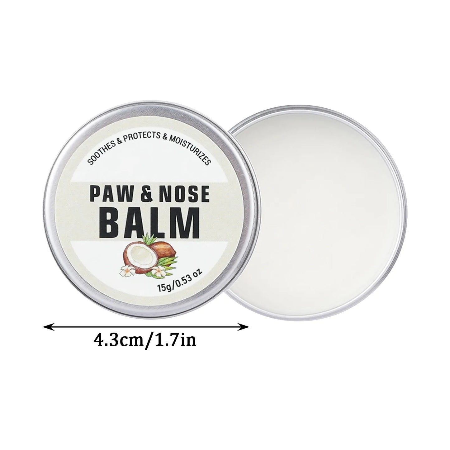 Natural Pet Paw & Nose Balm – Food-Grade Lick-Safe Moisturizing Wax for Dogs, Cats & More (15g)