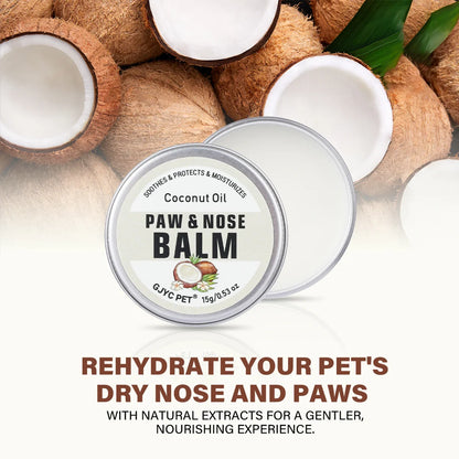 GJYC PET Coconut Oil Dog & Cat Nose and Paw Balm – Lick-Safe Natural Moisturizer for Dry, Cracked Paws and Snout