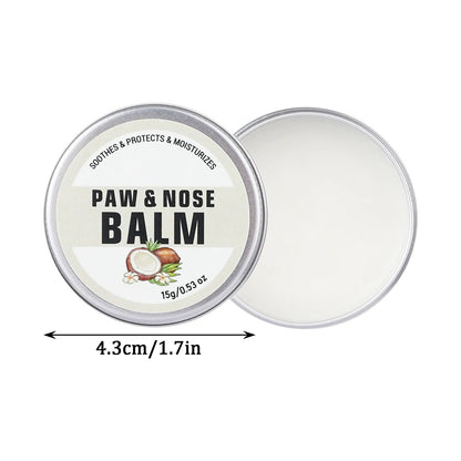 Natural Pet Paw & Nose Balm – All-Season Moisturizing Wax Cream for Dry & Cracked Paws for Dogs, Cats & More (15g)