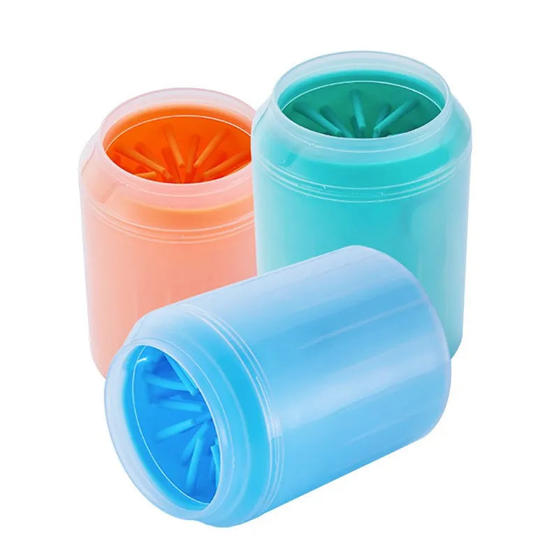 Portable Pet Paw Plunger Cleaning Cup – Soft Silicone Bristle Foot Washer for Dogs & Cats in 3 Sizes