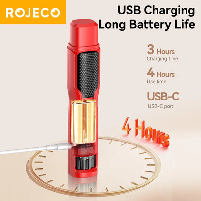 ROJECO Electric Pet Nail Grinder with LED Light – 7-Speed USB Rechargeable Quiet Trimmer for Dogs & Cats