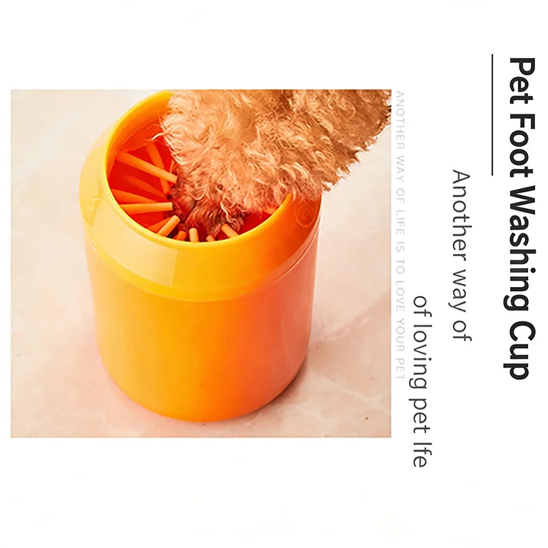 Silicone Pet Paw Washer Cup – Soft Bristle Detachable Foot Cleaner for Small, Medium & Large Dogs and Cats (3 Sizes)