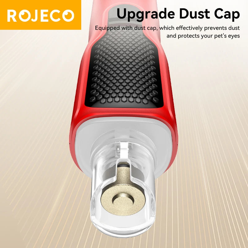 ROJECO Electric Pet Nail Grinder with LED Light – 7-Speed USB Rechargeable Quiet Trimmer for Dogs & Cats