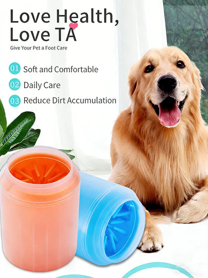 Silicone Pet Paw Washer Cup – Soft Bristle Detachable Foot Cleaner for Small, Medium & Large Dogs and Cats (3 Sizes)