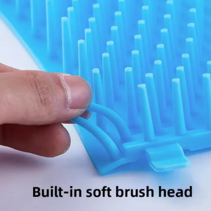 Portable Pet Paw Cleaner with Soft Silicone Brush & Drying Towel Bucket – Chemical-Free Foot Washer for Dogs & Cats