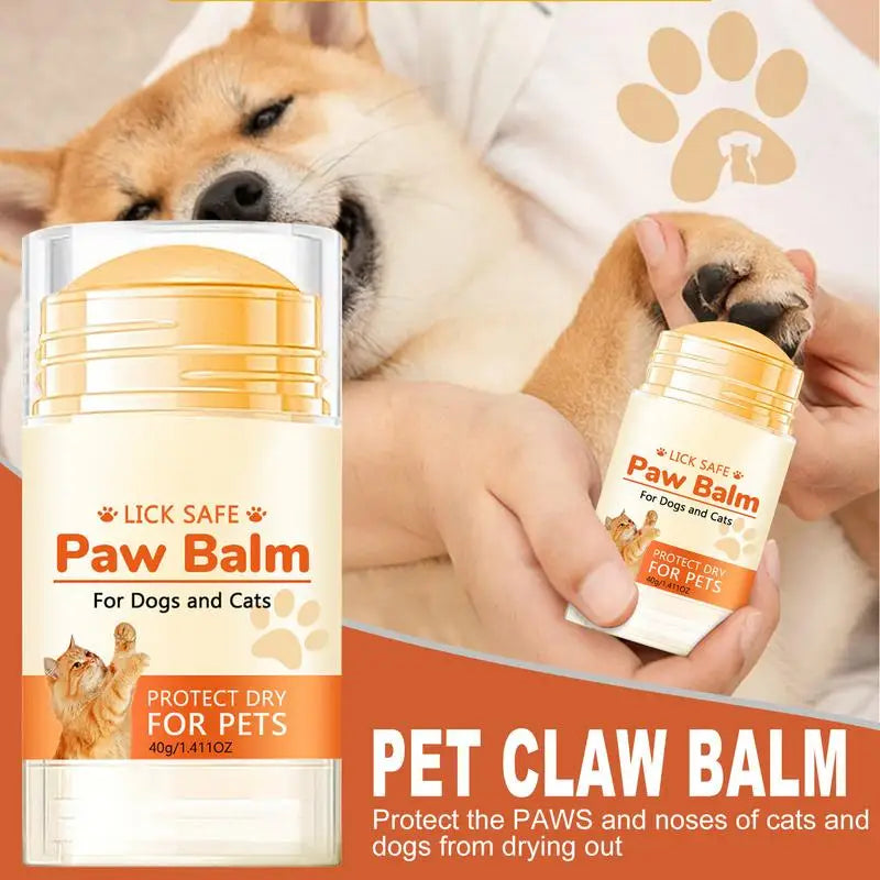 Dog & Cat Nose and Paw Balm – Natural Moisturizing Repair Cream for Dry, Cracked Paws, Nose & Elbows (40g)