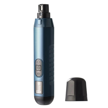 Electric Pet Nail Grinder with LED Light – 5-Speed USB Rechargeable Quiet Trimmer with 3 Port Sizes for Dogs & Cats