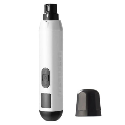 Electric Pet Nail Grinder with LED Light – 5-Speed USB Rechargeable Quiet Trimmer with 3 Port Sizes for Dogs & Cats