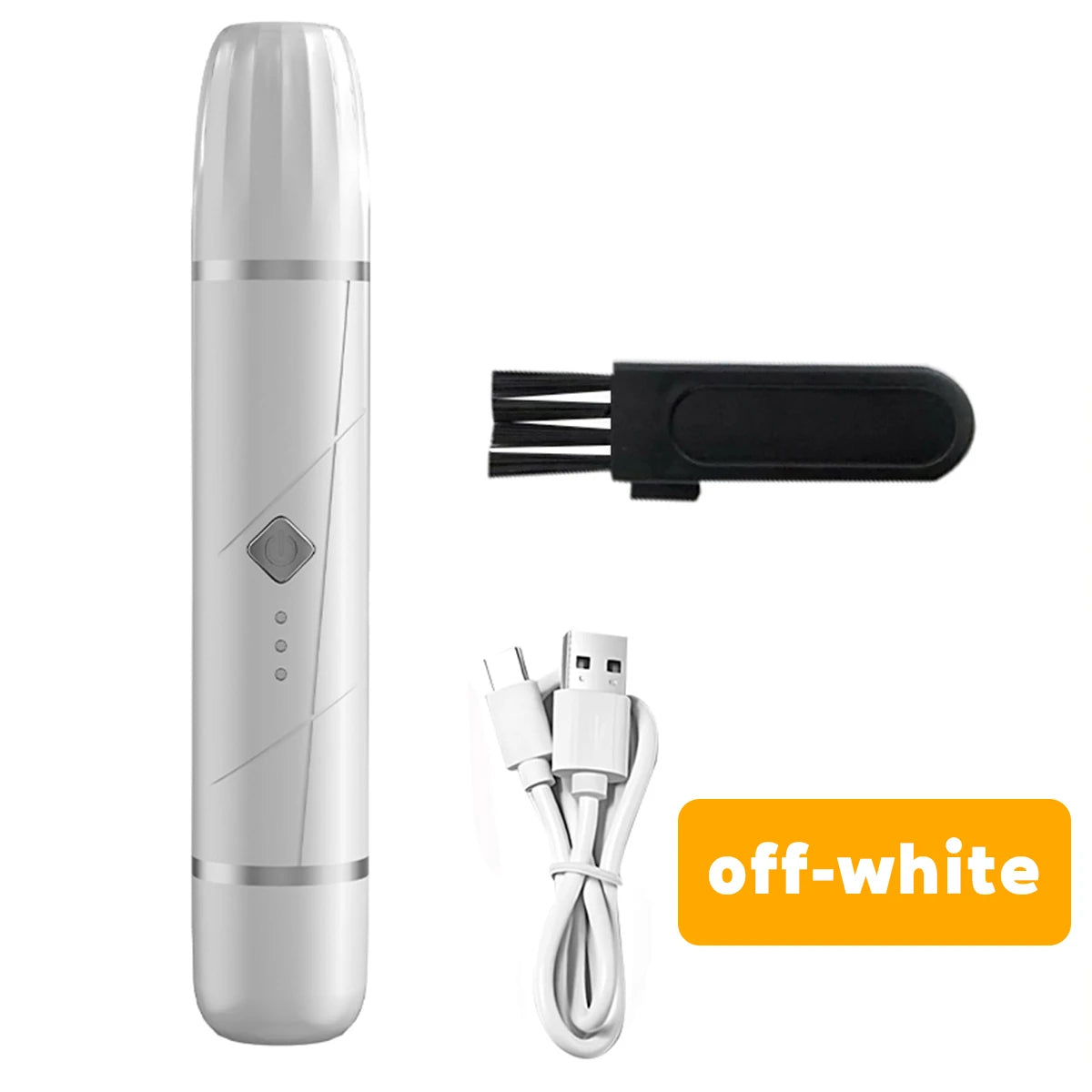 2-in-1 Electric Pet Nail Grinder & Hair Trimmer – USB-C Rechargeable with LED Light for Dogs & Cats