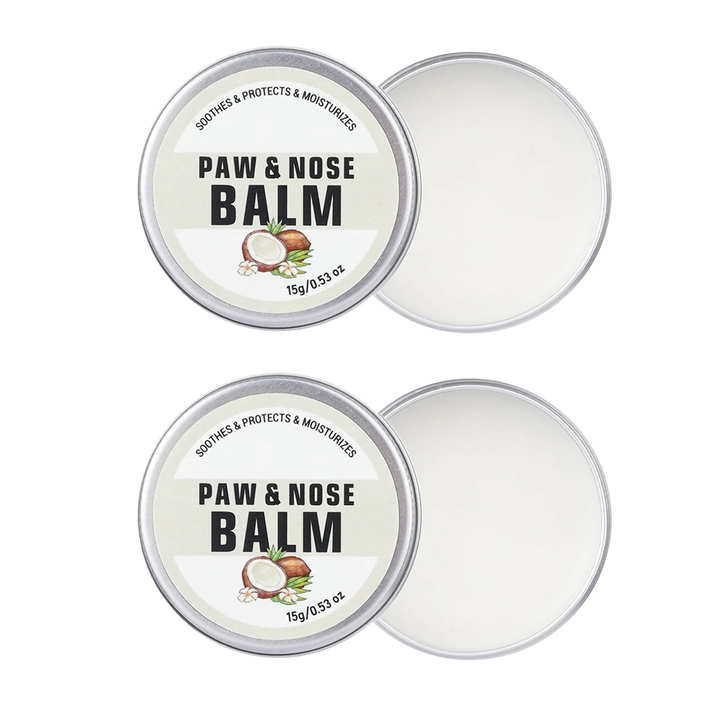 Natural Pet Paw & Nose Balm – All-Season Moisturizing Wax Cream for Dry & Cracked Paws for Dogs, Cats & More (15g)