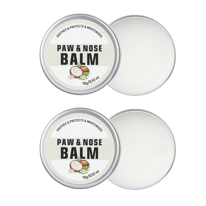 Natural Pet Paw & Nose Balm – All-Season Moisturizing Wax Cream for Dry & Cracked Paws for Dogs, Cats & More (15g)