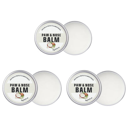 Natural Pet Paw & Nose Balm – All-Season Moisturizing Wax Cream for Dry & Cracked Paws for Dogs, Cats & More (15g)