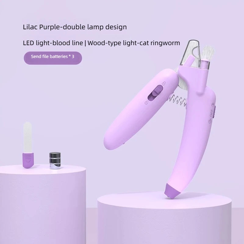 Professional Pet Nail Clippers with LED Light – Stainless Steel Safety Trimmer for Dogs, Cats & Small Animals