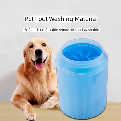 Portable Pet Paw Cleaner Cup with Soft Silicone Brush – Chemical-Free Foot Washer & Drying Bucket for Dogs & Cats