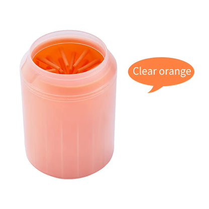 Portable Pet Paw Cleaner Cup with Soft Silicone Brush – Chemical-Free Foot Washer & Drying Bucket for Dogs & Cats