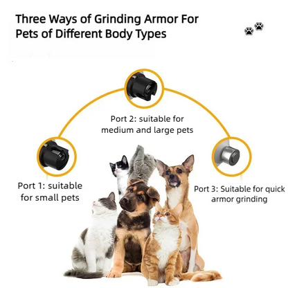 Electric Pet Nail Grinder with LED Light – USB Rechargeable, 3-Speed Quiet Trimmer for Dogs & Cats